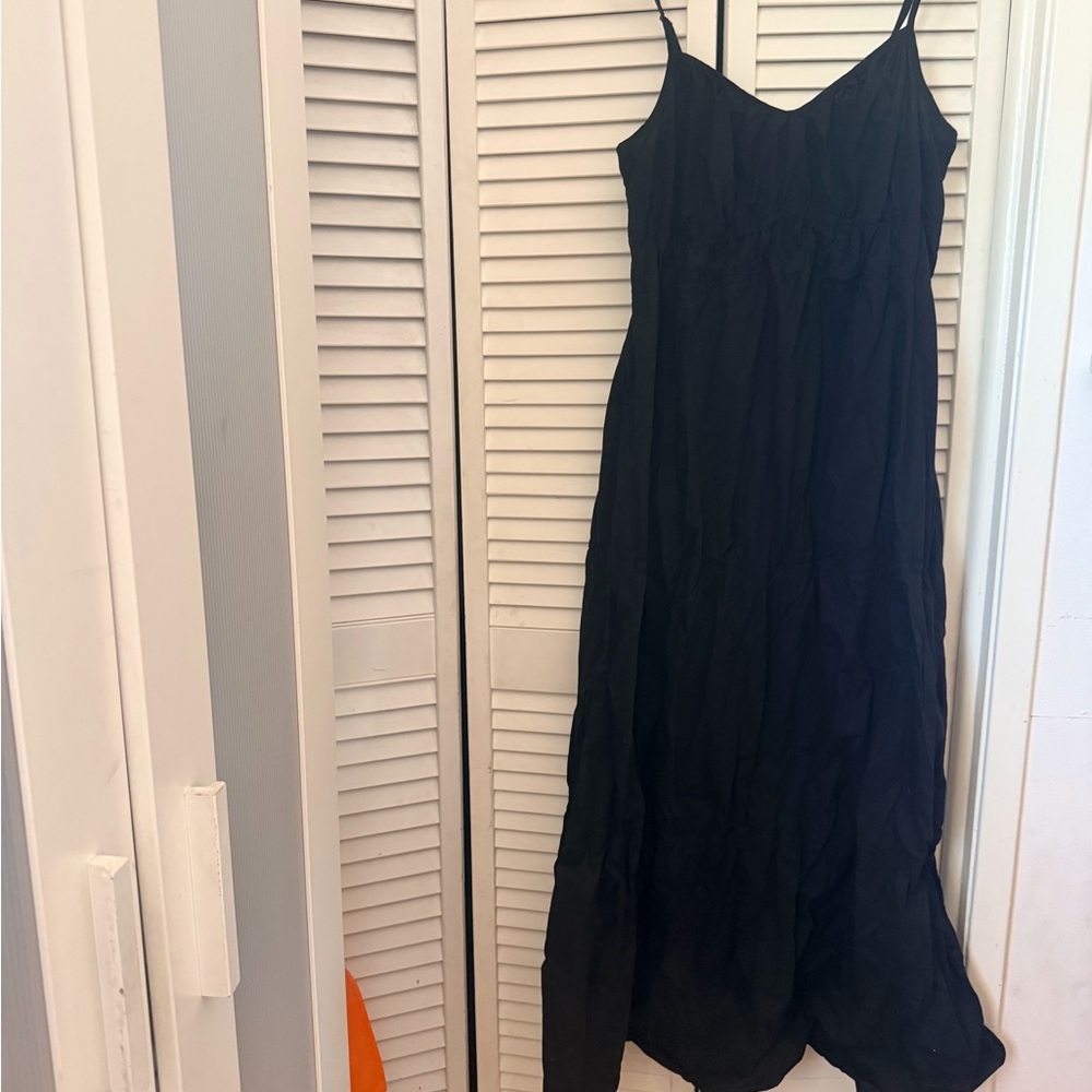 Black Spaghetti-Strap Maxi Dress - Classic Women’s Slip Dress